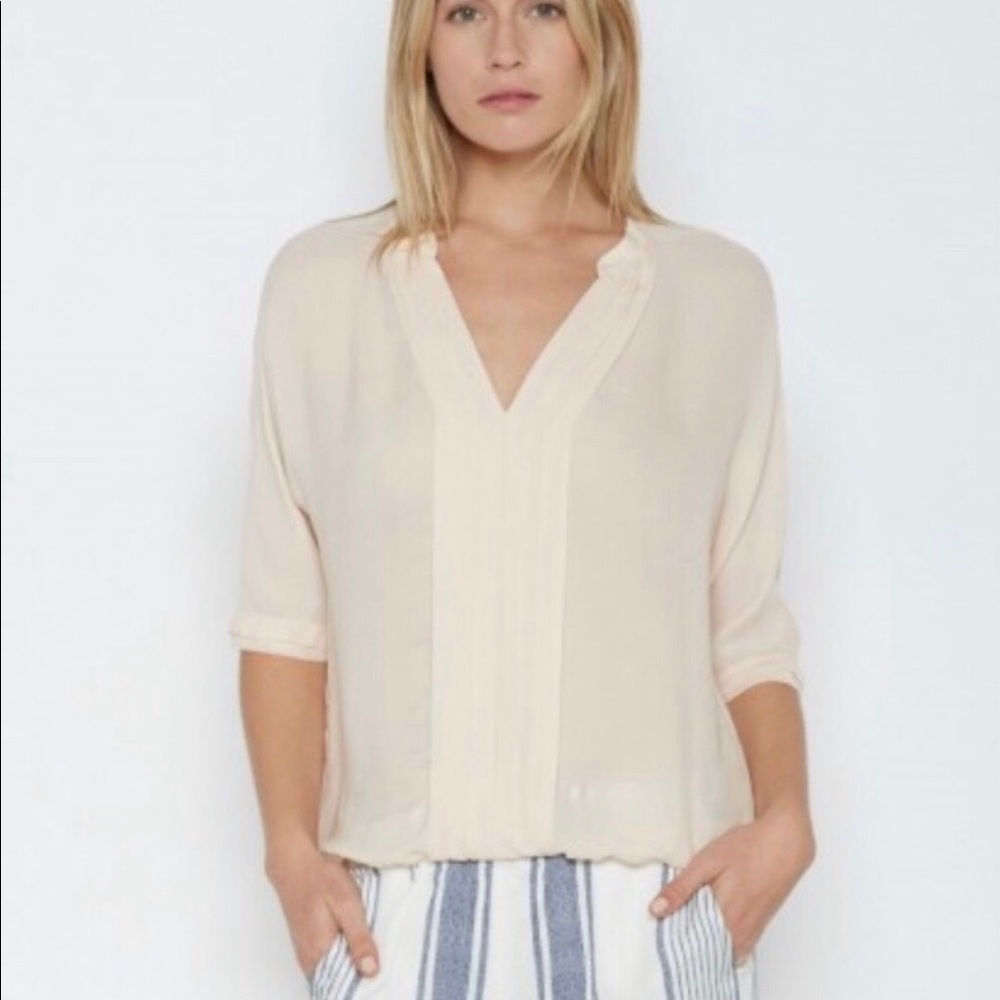 Joie  Marru Pleated Silk Blouse
